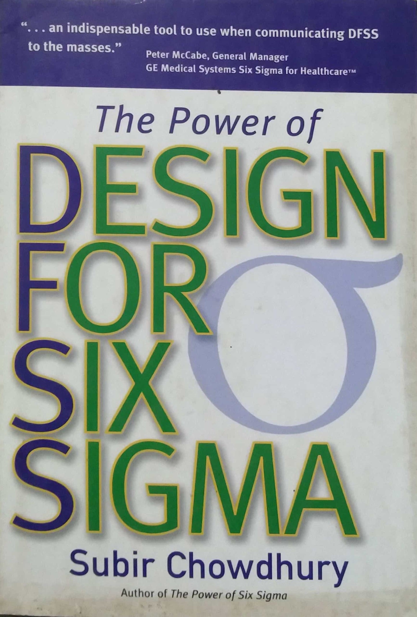 DESIGN FOR SIX SIGMA by Subir Chawdhuri
