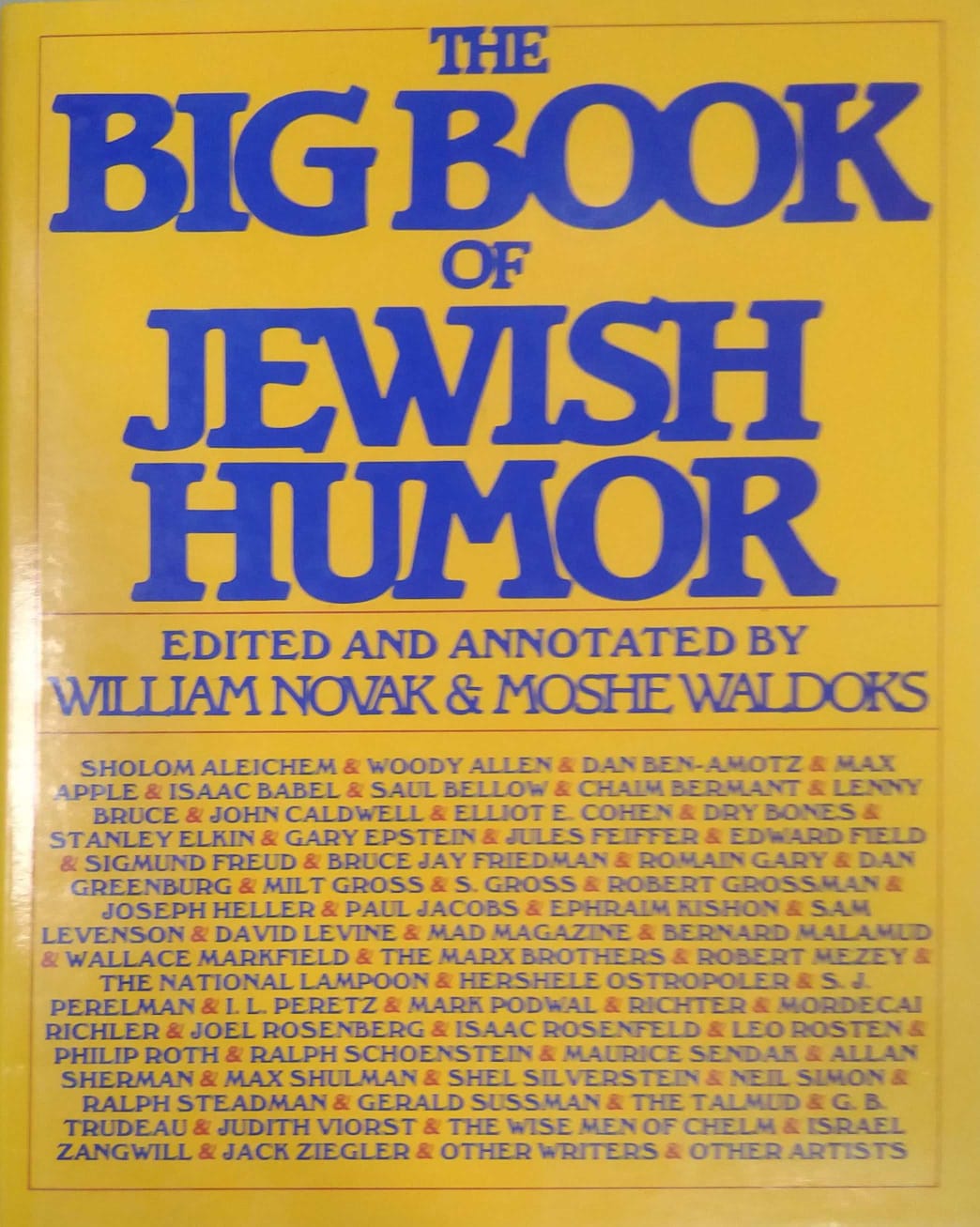 THE BIG BOOK OF JEWISH HUMOR by NOVAK WILLIAM